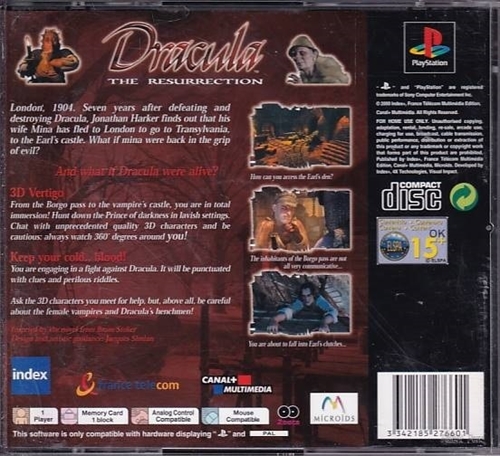 Dracula Resurrection - PS1 (B Grade) (Genbrug)